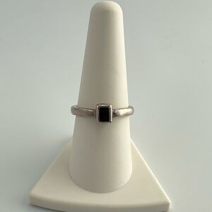 Vintage, Gothic Ring, Dark Brown Stone, Rustic Silver, Nordic Medieval Celtic